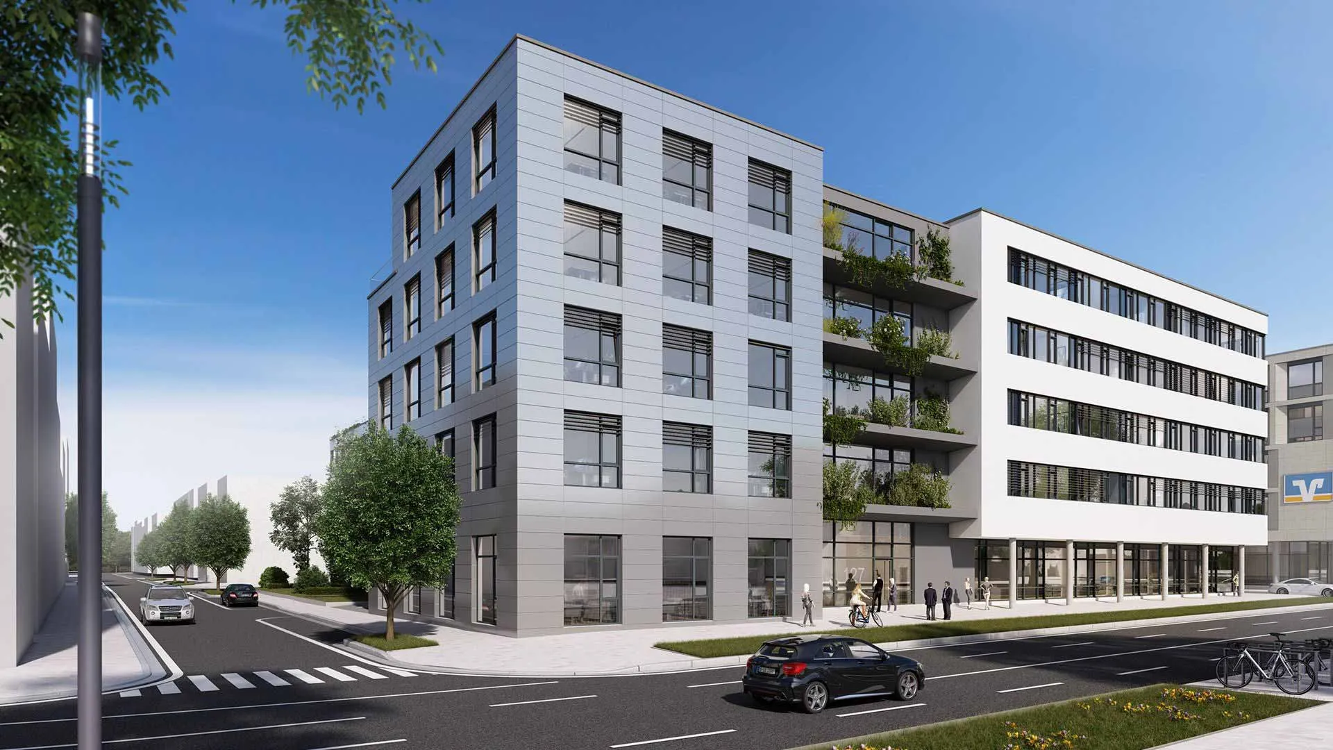 Visualisierung zum Projekt Q1 Neckarpark, Stuttgart